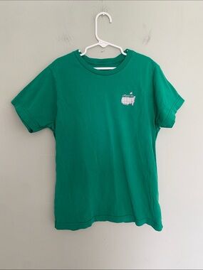 Masters Kid’s Green Short Sleeve Kids Tee Shirt with Logo Size Medium